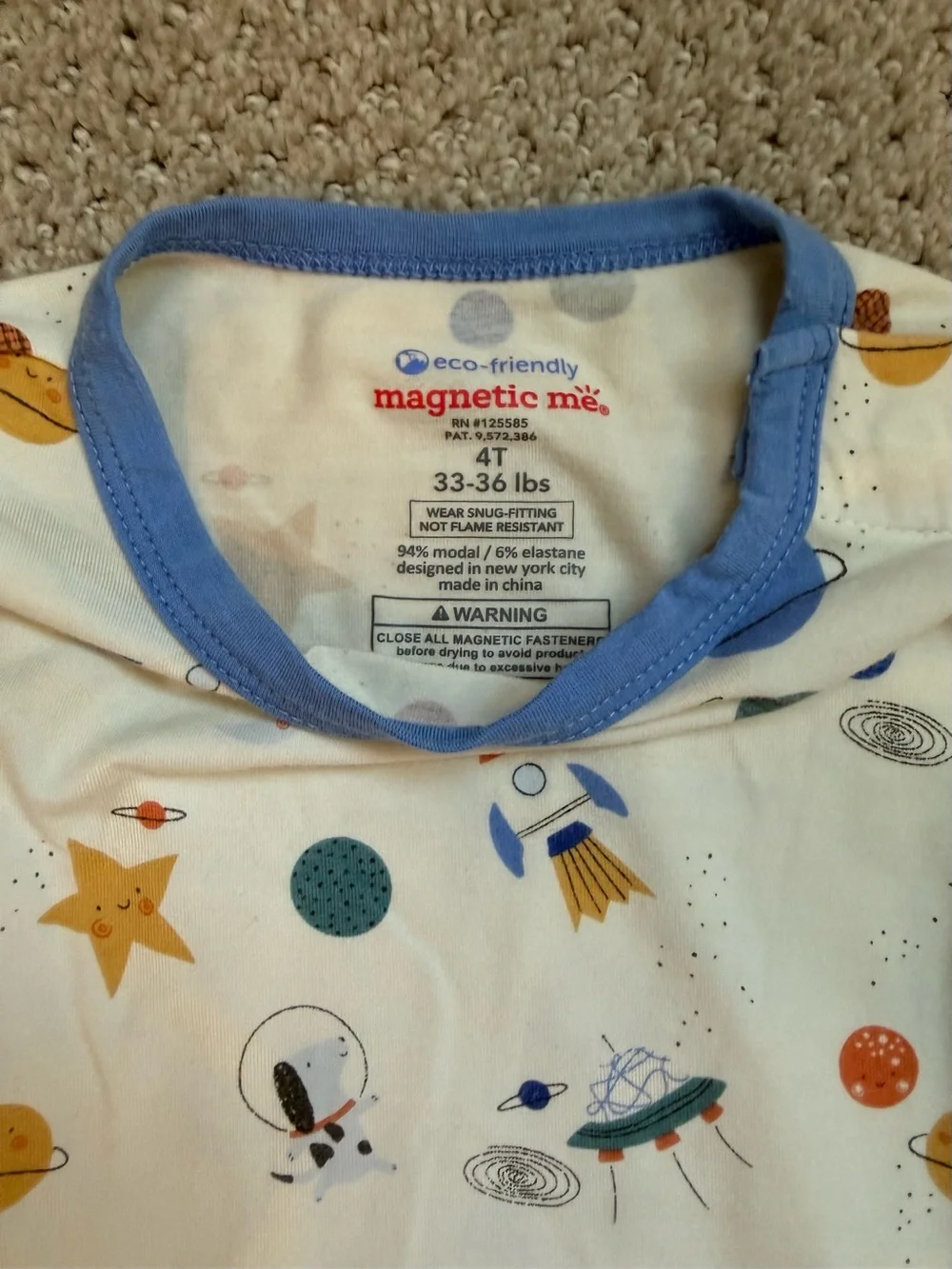 Magnetic Me Space Pups print 4T